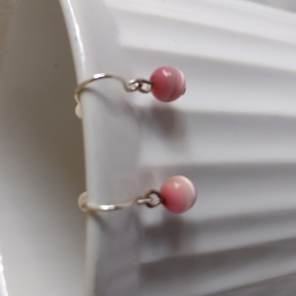 Dainty pink earrings